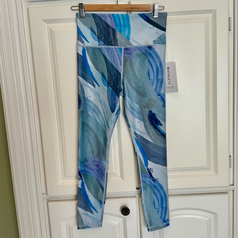 Athleta Elation Blue Wave 7/8 Leggings NWT